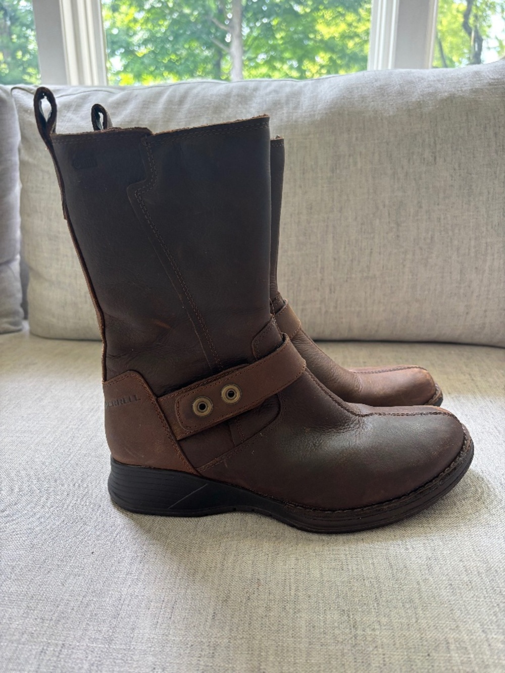 Merrell Women's Brown Leather Mid-Calf Boots